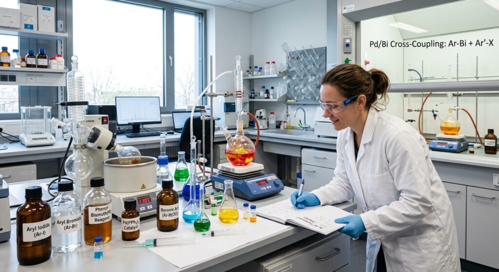 Ambiphilic cross-coupling with aryl-bismuth reagents Test2234